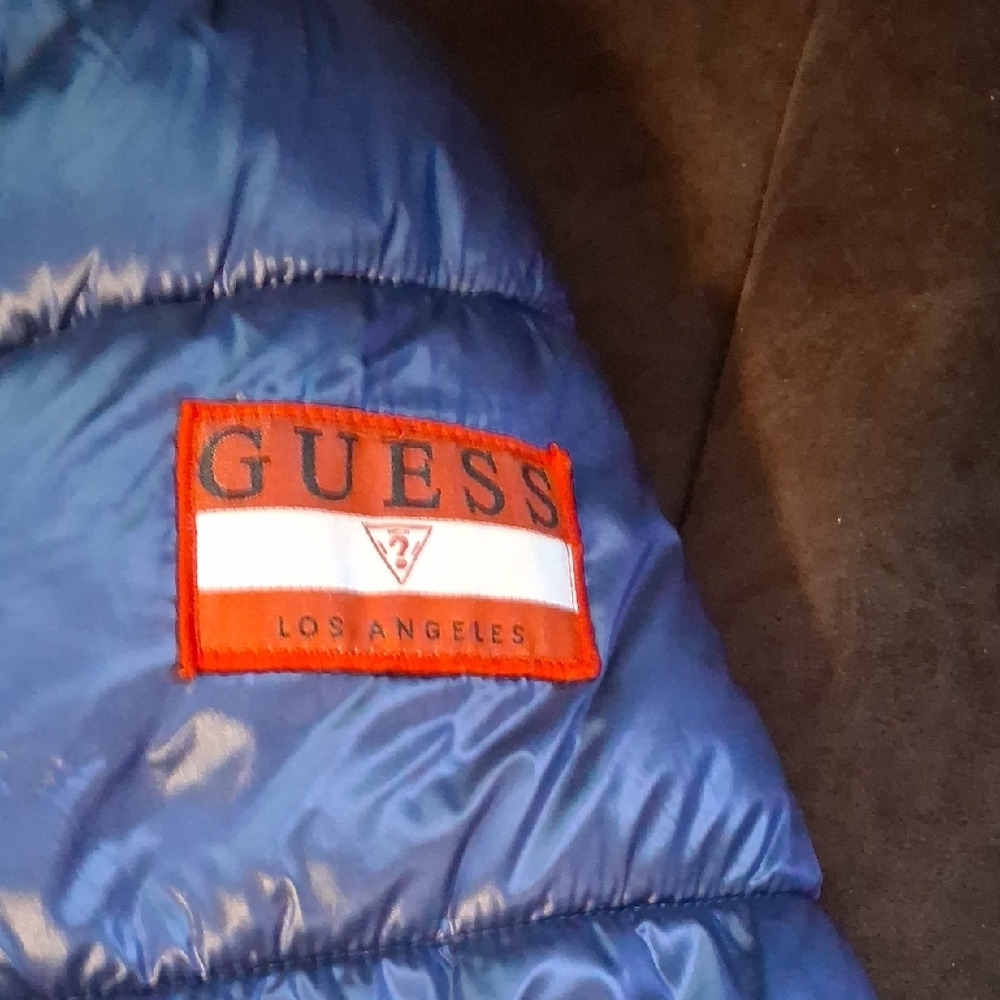 GUESS Blue Puffer Jacket - Picture 3 of 5